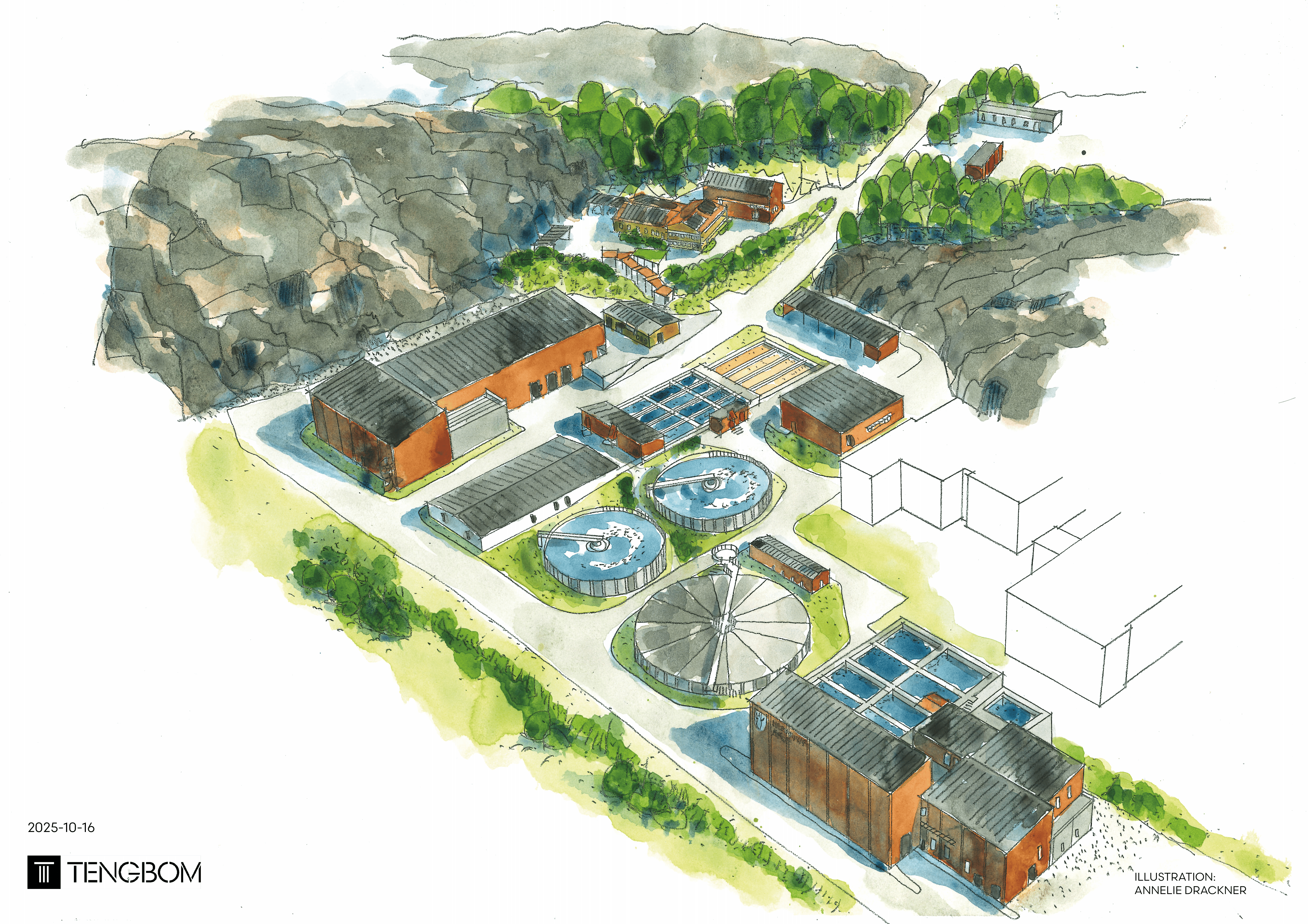 Illustration över Hammargårds nya anläggning