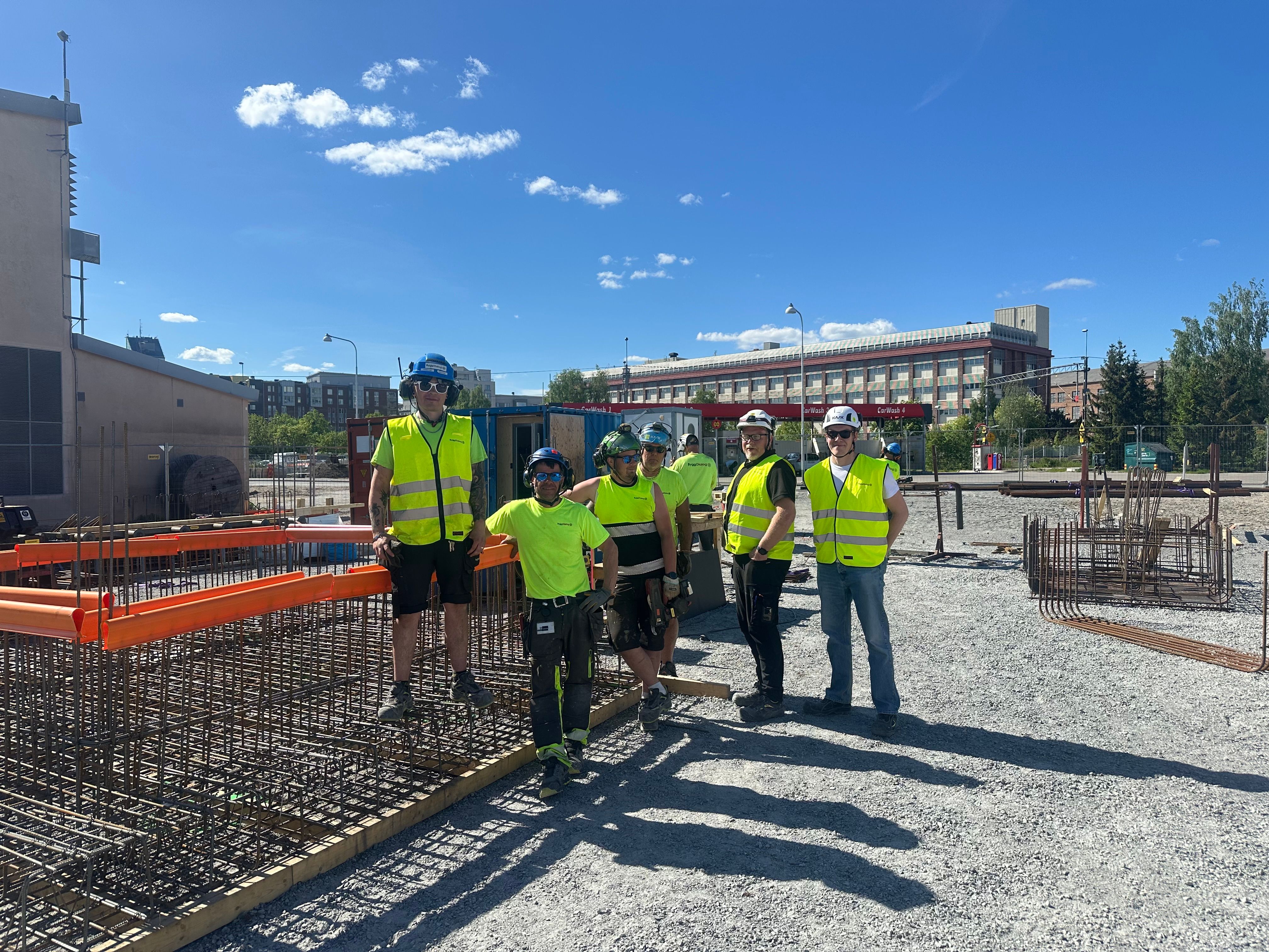 Anställda på ByggDialog som arbetar på projektet i Västerås.